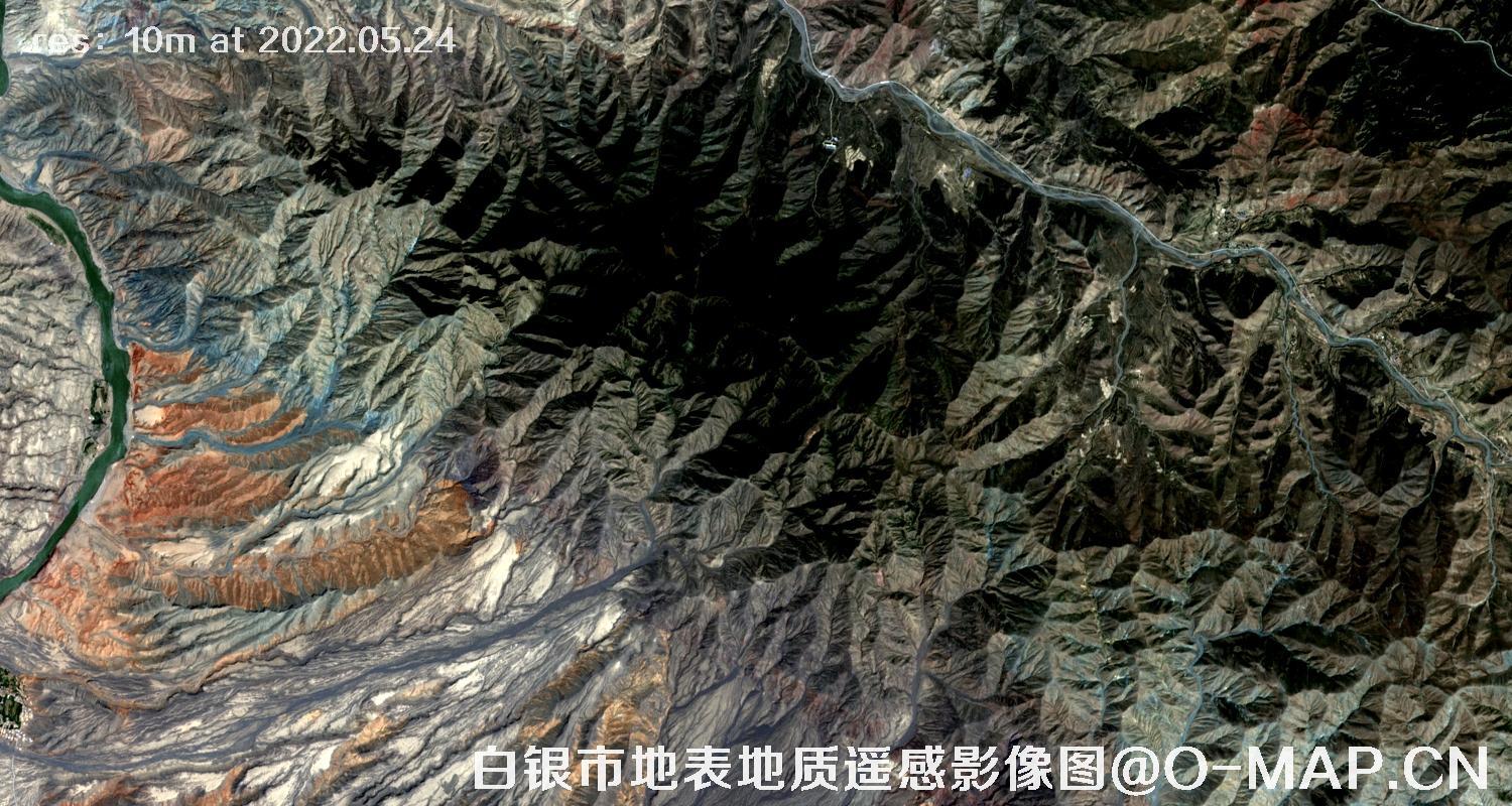 甘肃省白银市2022年5月份地表地质遥感影像图
