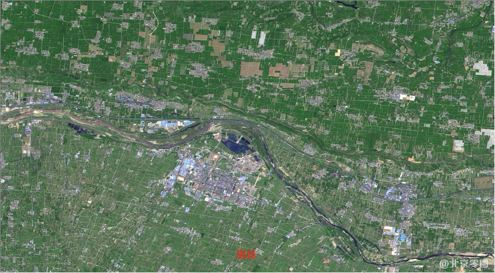 宝鸡市卫星影像图 - 眉县