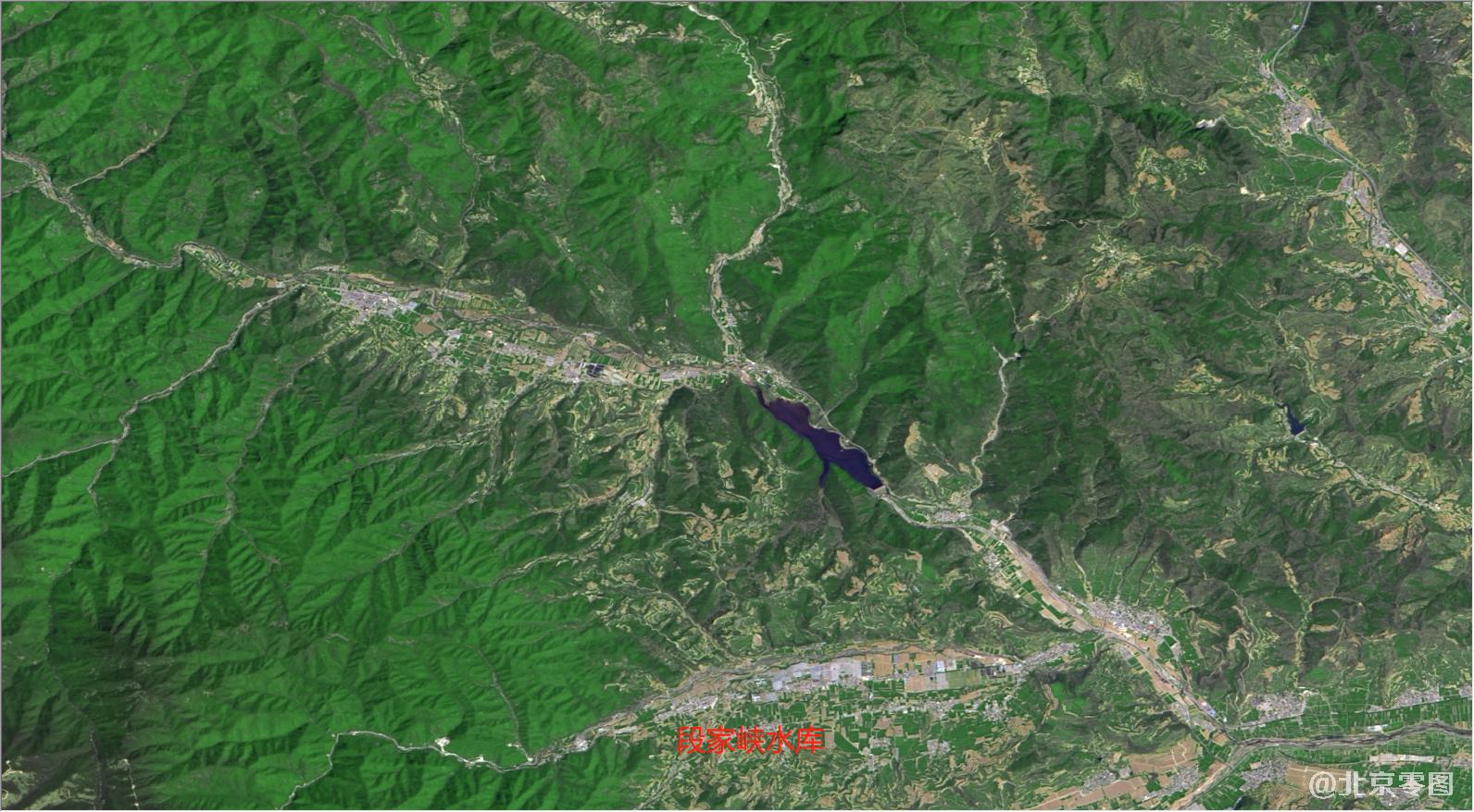 宝鸡市卫星影像图 - 段家峡水库