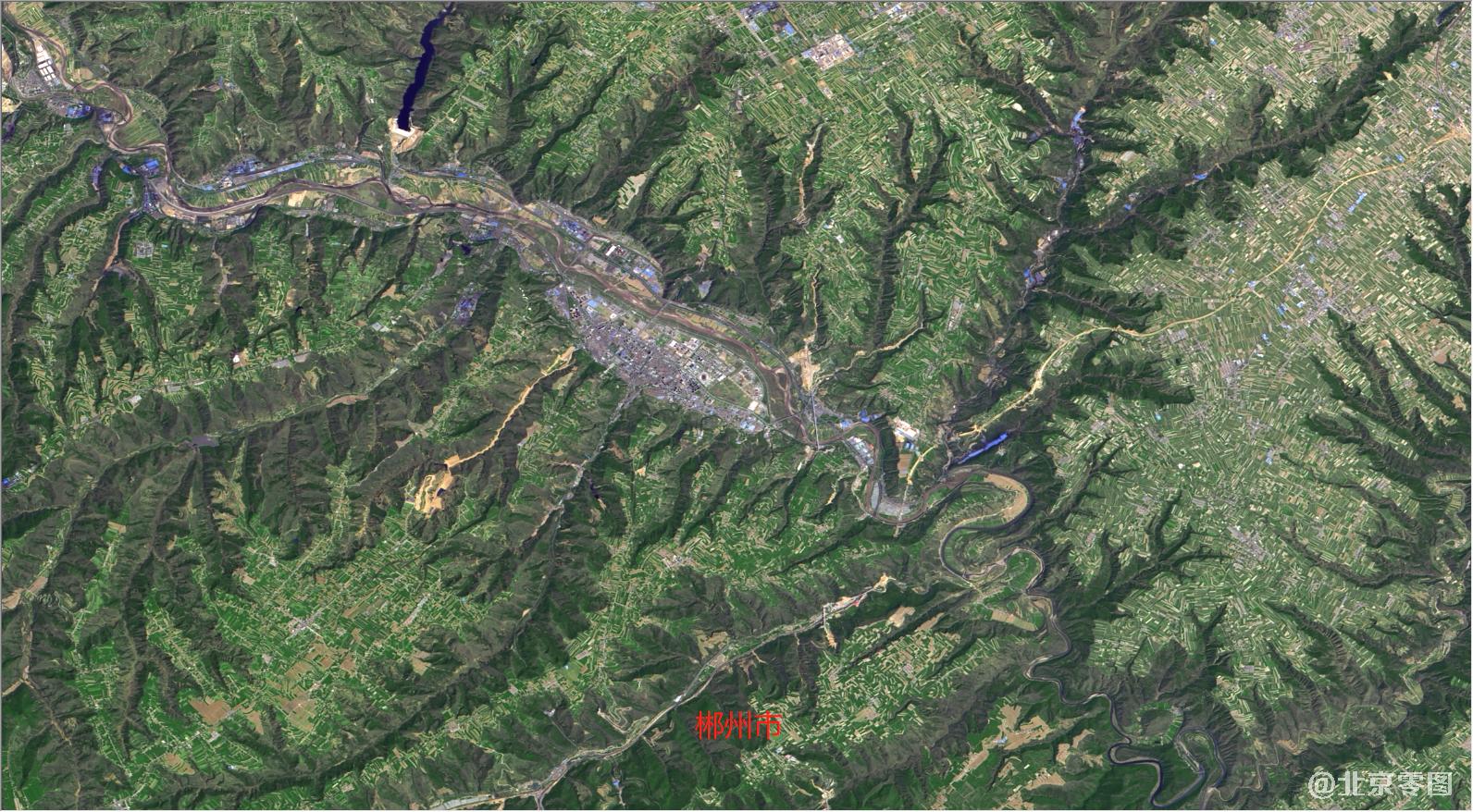 宝鸡市卫星影像图 - 滨州市