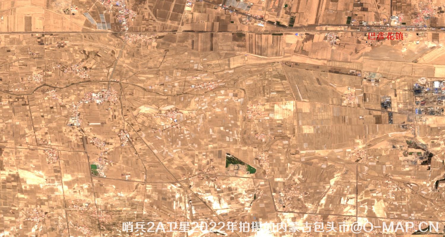 Sentinel2A卫星2022年4月份内蒙古包头市卫星图