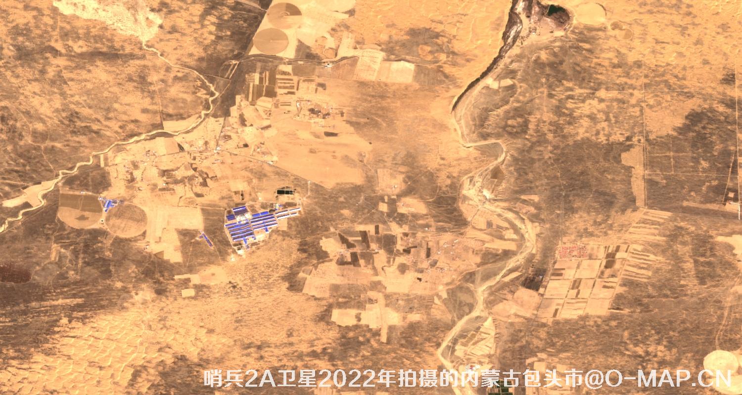 Sentinel2A卫星2022年4月份内蒙古包头市卫星图