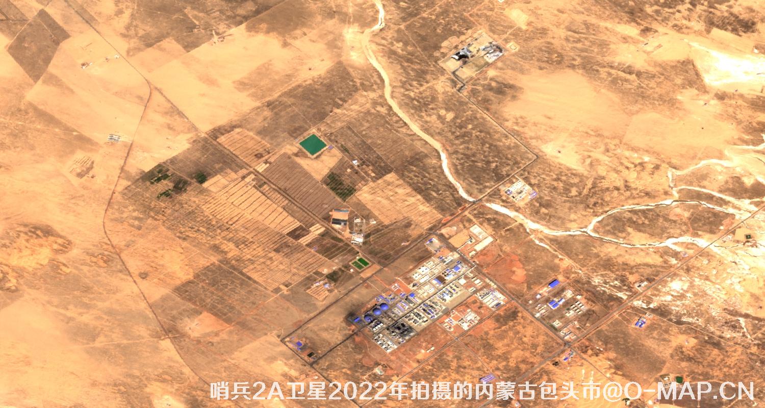 Sentinel2A卫星2022年4月份内蒙古包头市卫星图