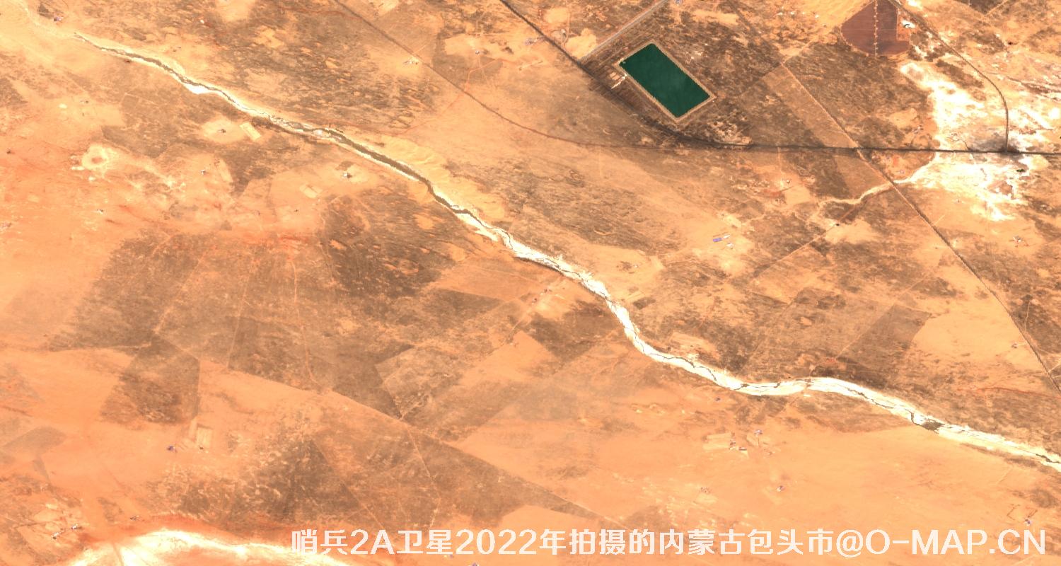 Sentinel2A卫星2022年4月份内蒙古包头市卫星图