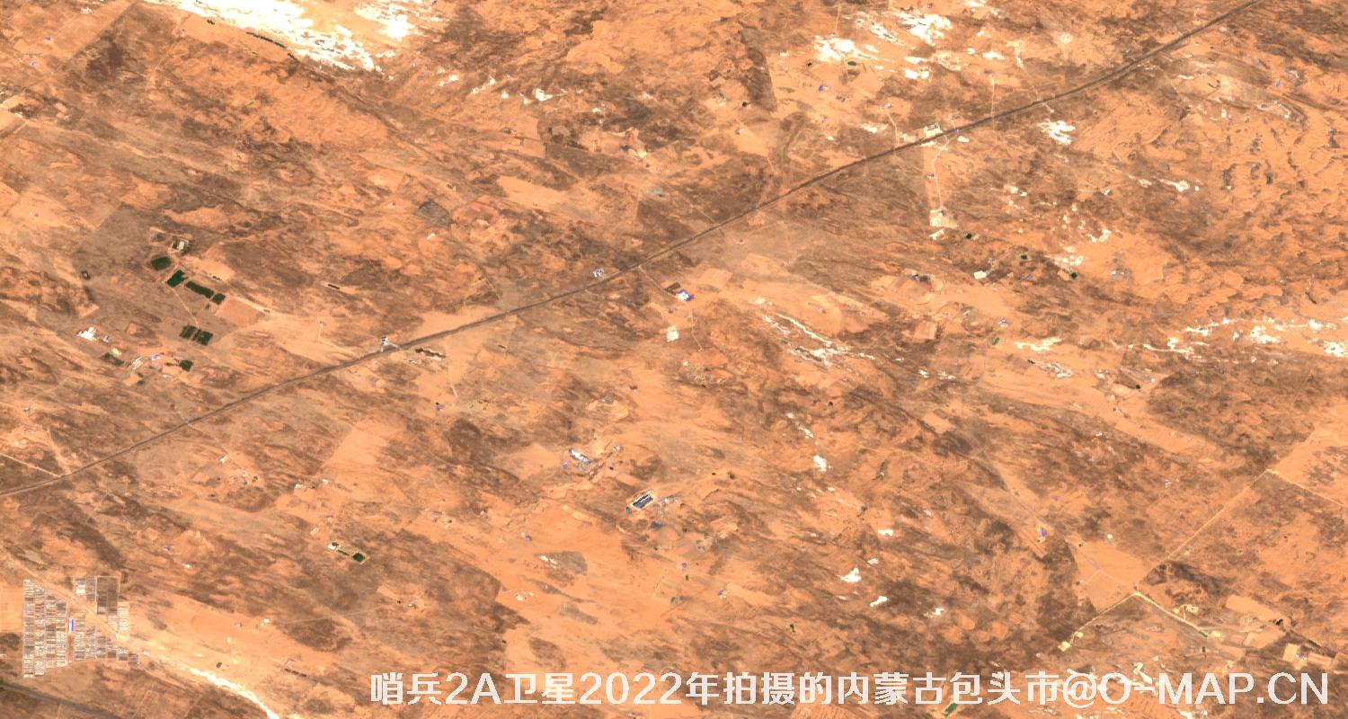 Sentinel2A卫星2022年4月份内蒙古包头市卫星图