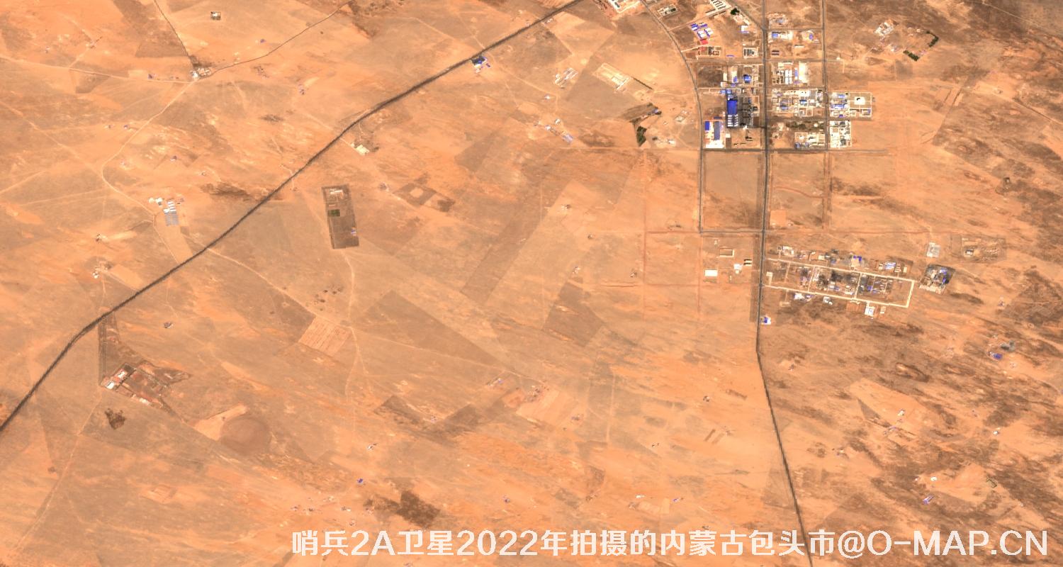 Sentinel2A卫星2022年4月份内蒙古包头市卫星图