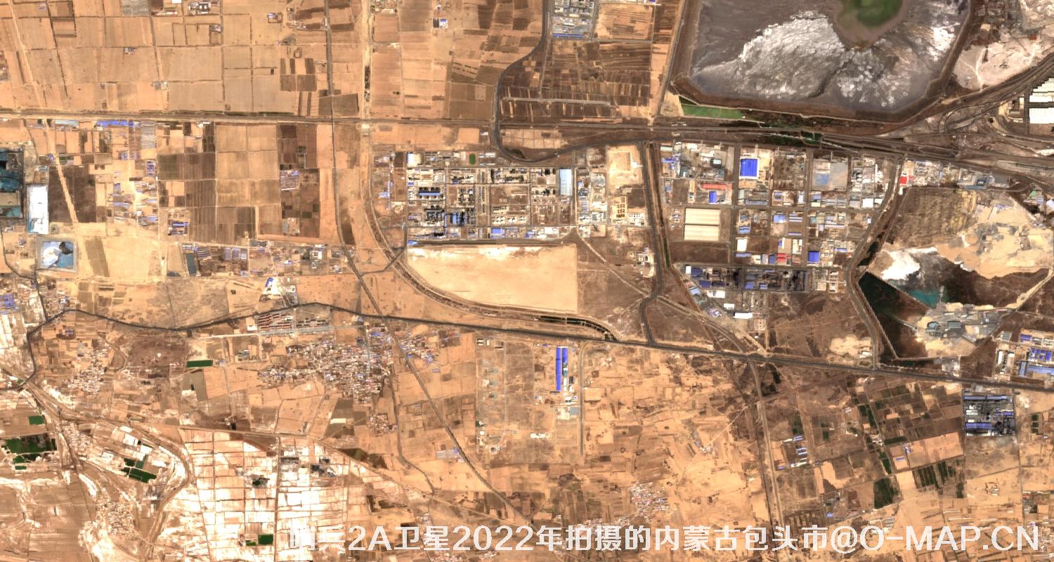 Sentinel2A卫星2022年4月份内蒙古包头市卫星图