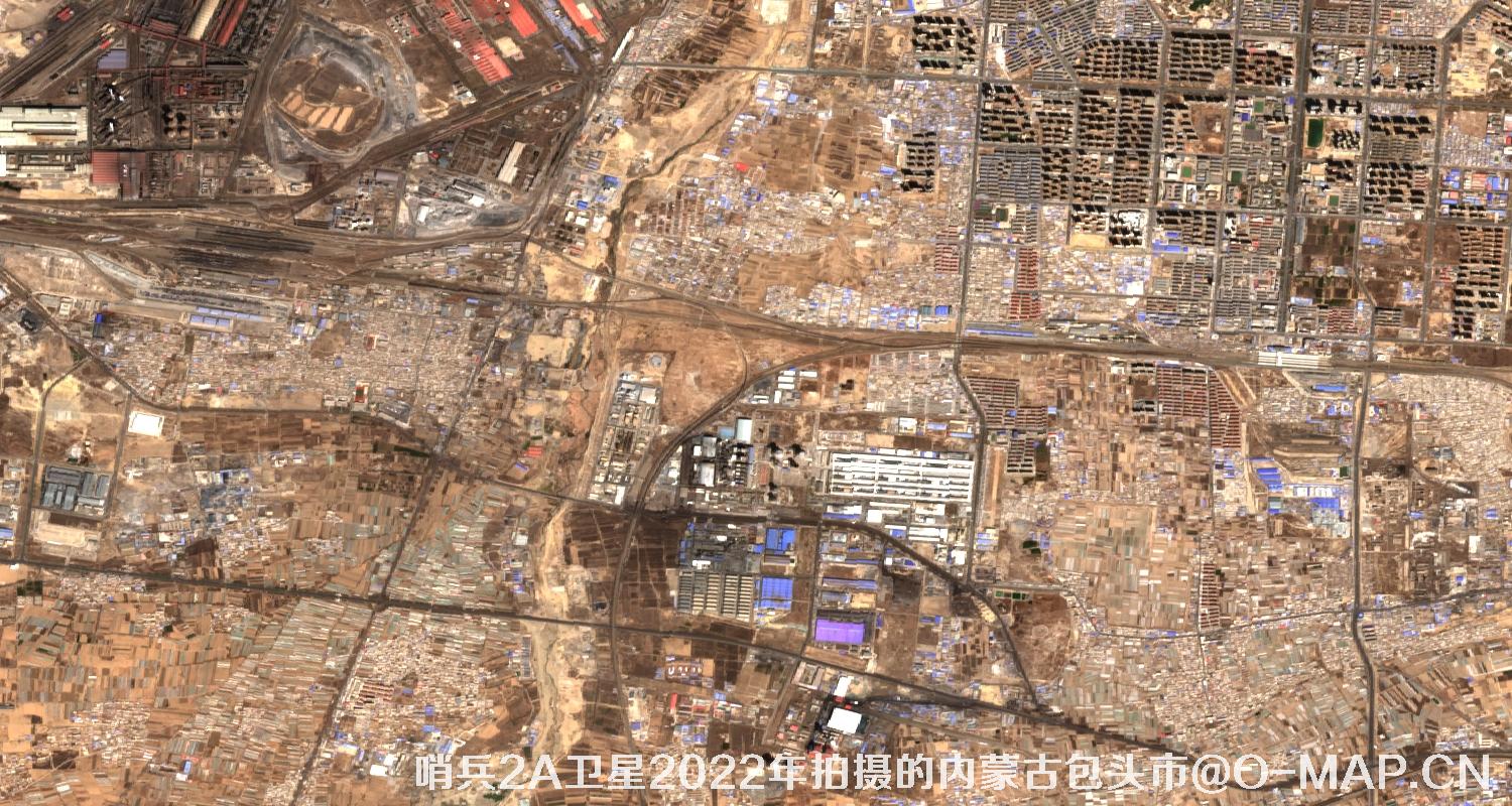 Sentinel2A卫星2022年4月份内蒙古包头市卫星图