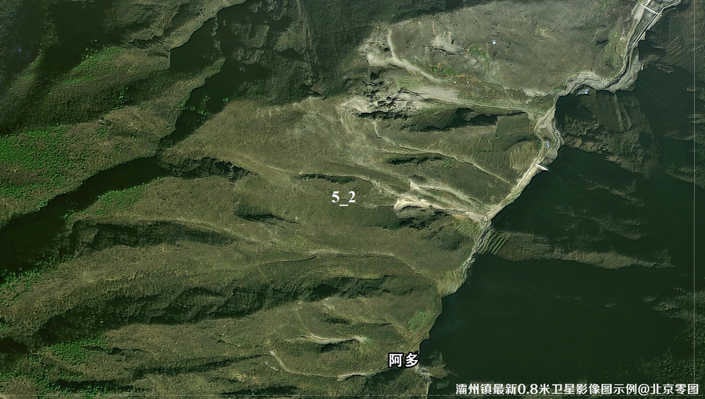 灞州镇最新0.8米卫星影像图示例