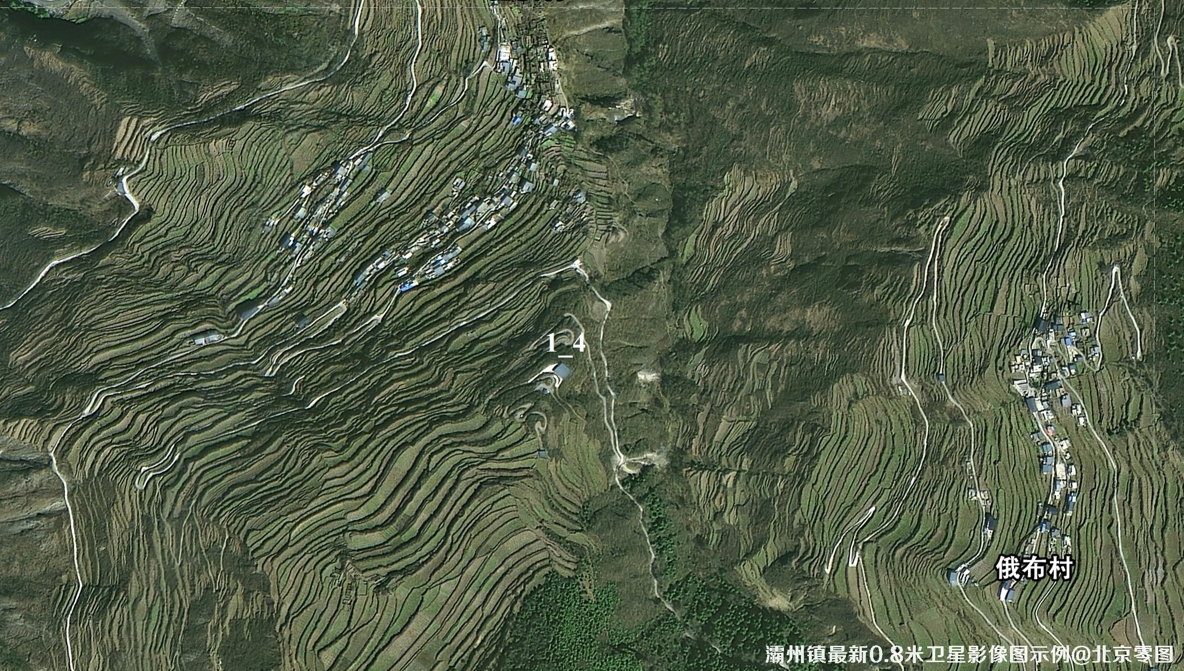 灞州镇最新0.8米卫星影像图示例