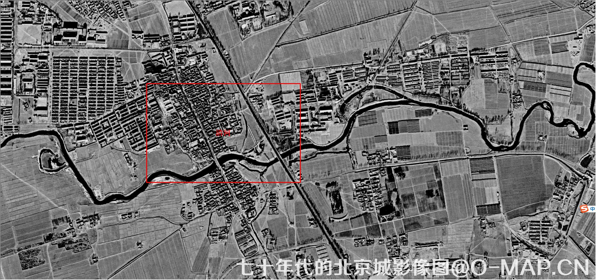 七十年代的北京市清河区卫星历史影像图片