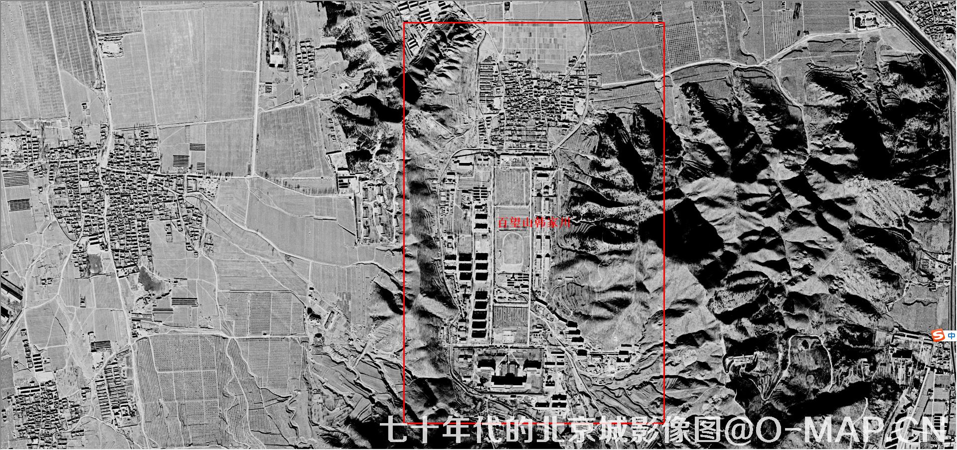 七十年代的北京百望山韩家川卫星历史影像图片