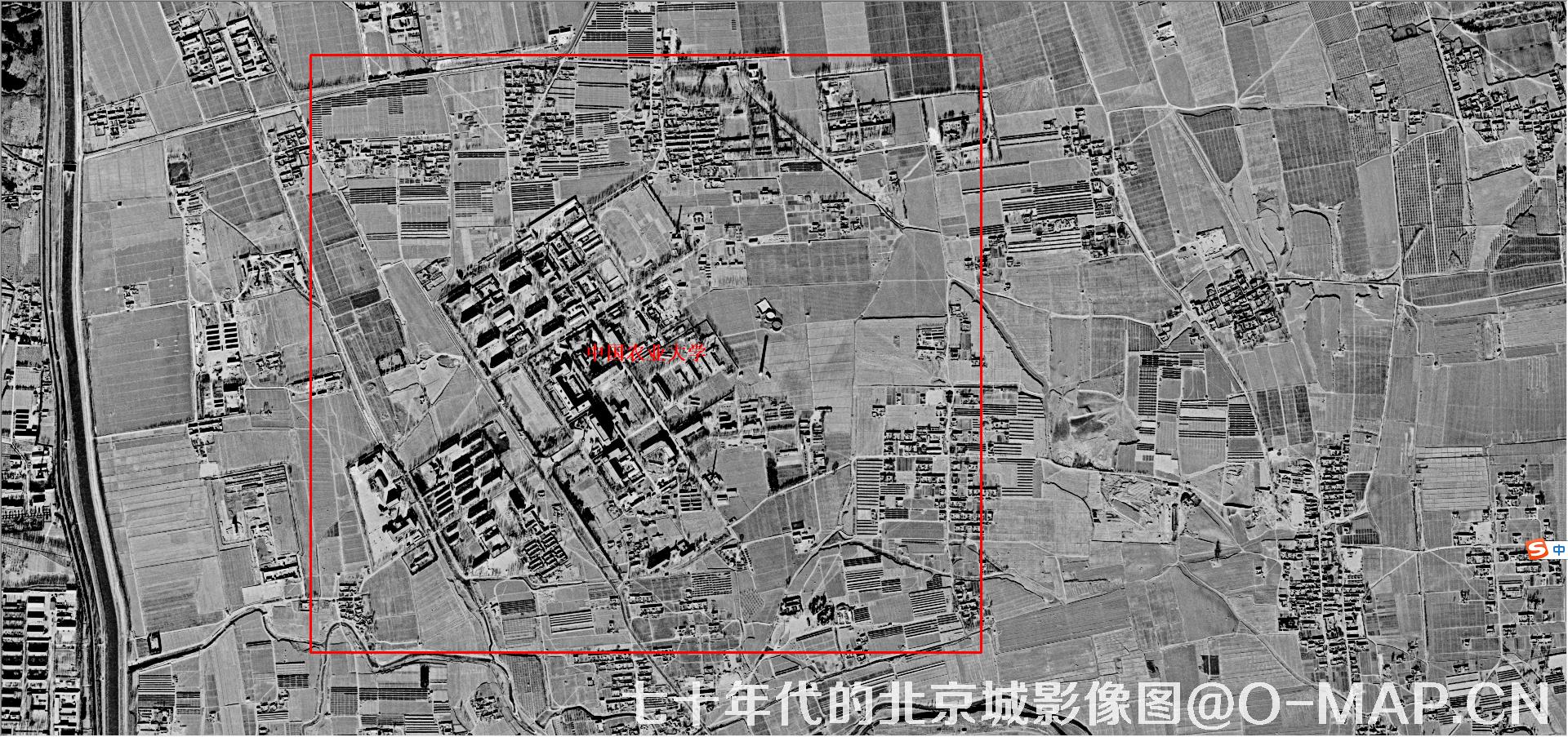 七十年代的北京农业大学卫星历史影像图片