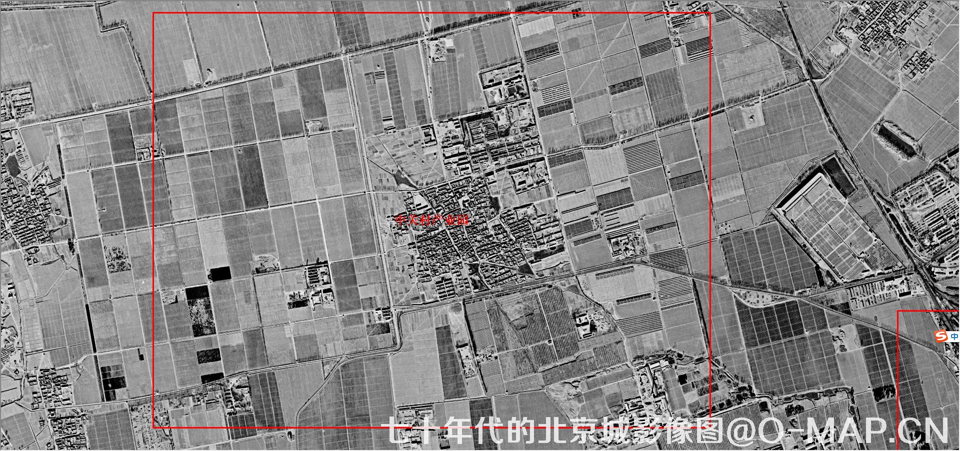 七十年代的北京中关村产业园卫星历史影像图片