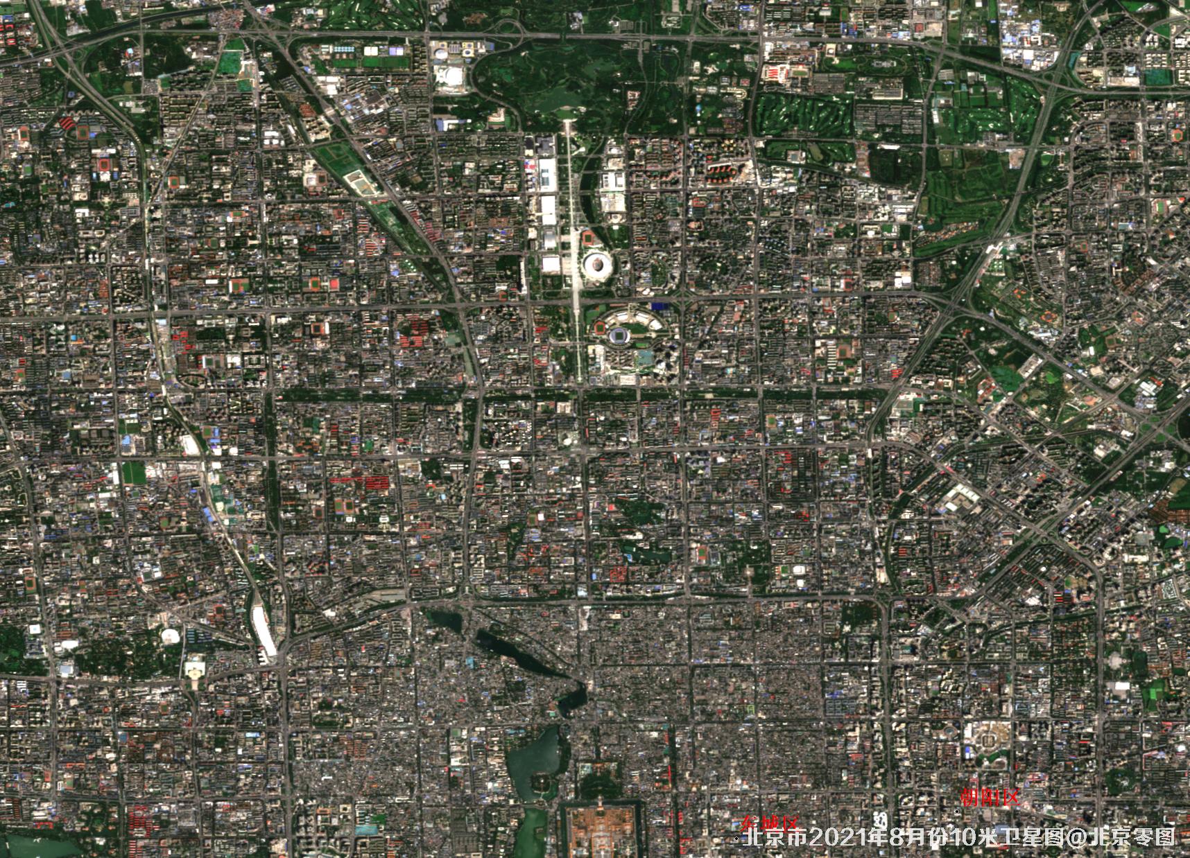 北京市2021年8月份10米卫星图