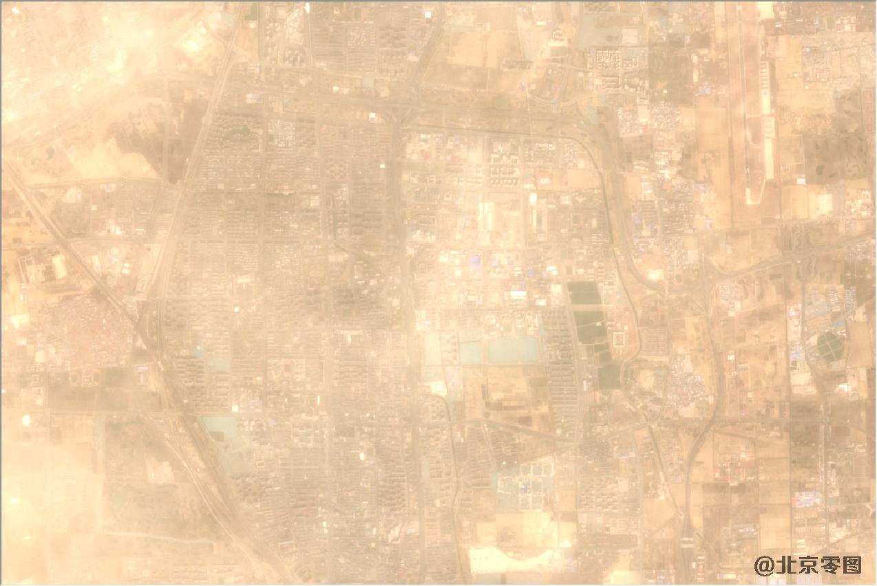 北京市3月28日特大沙尘暴卫星图