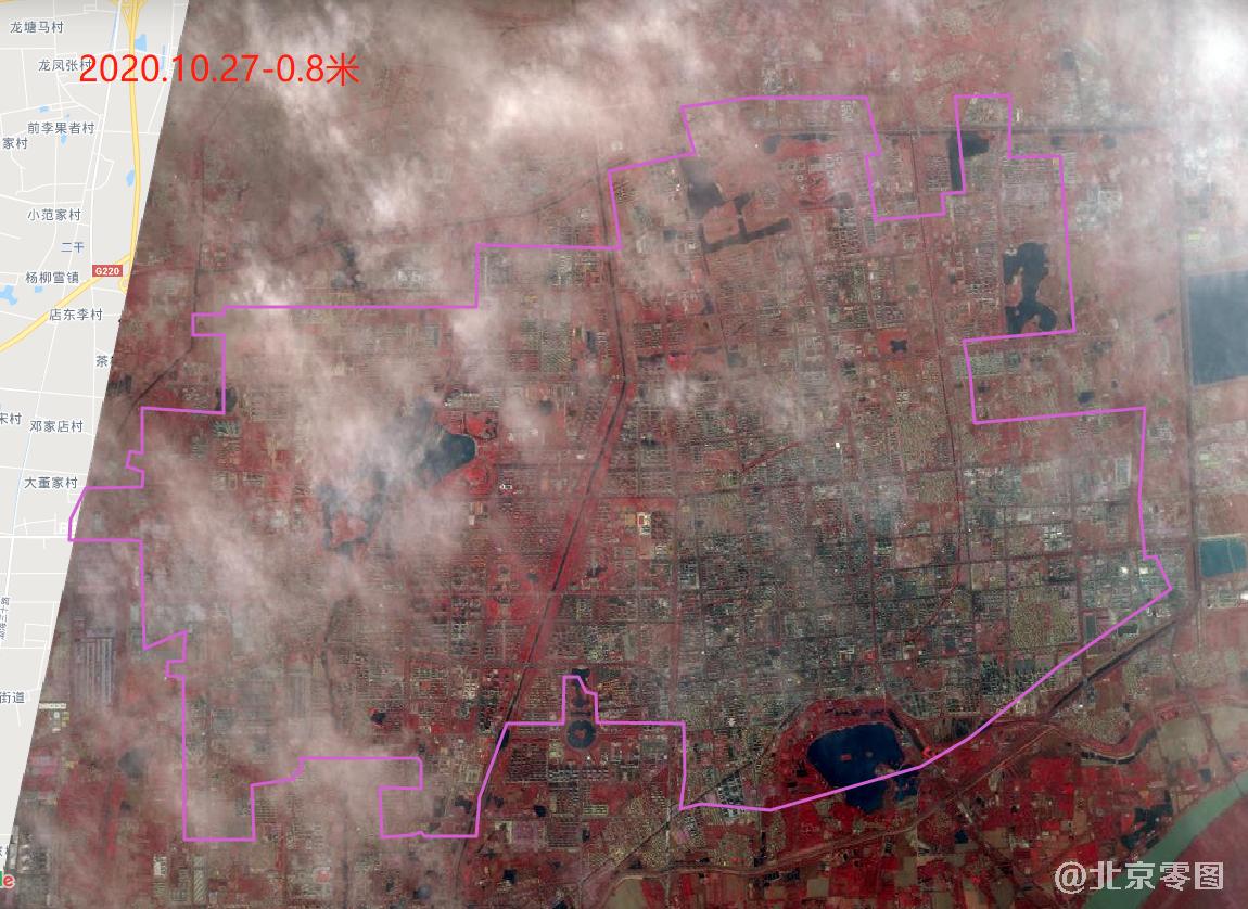 滨州市建成区卫星影像-2020年10月份