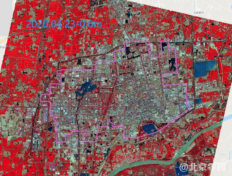 滨州市建成区卫星影像-2020年4月份