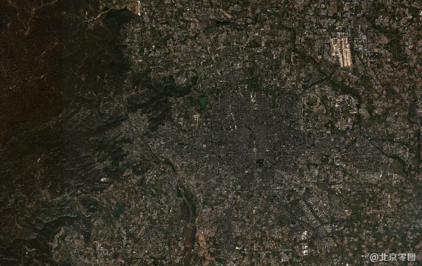 北京市真彩色卫星图