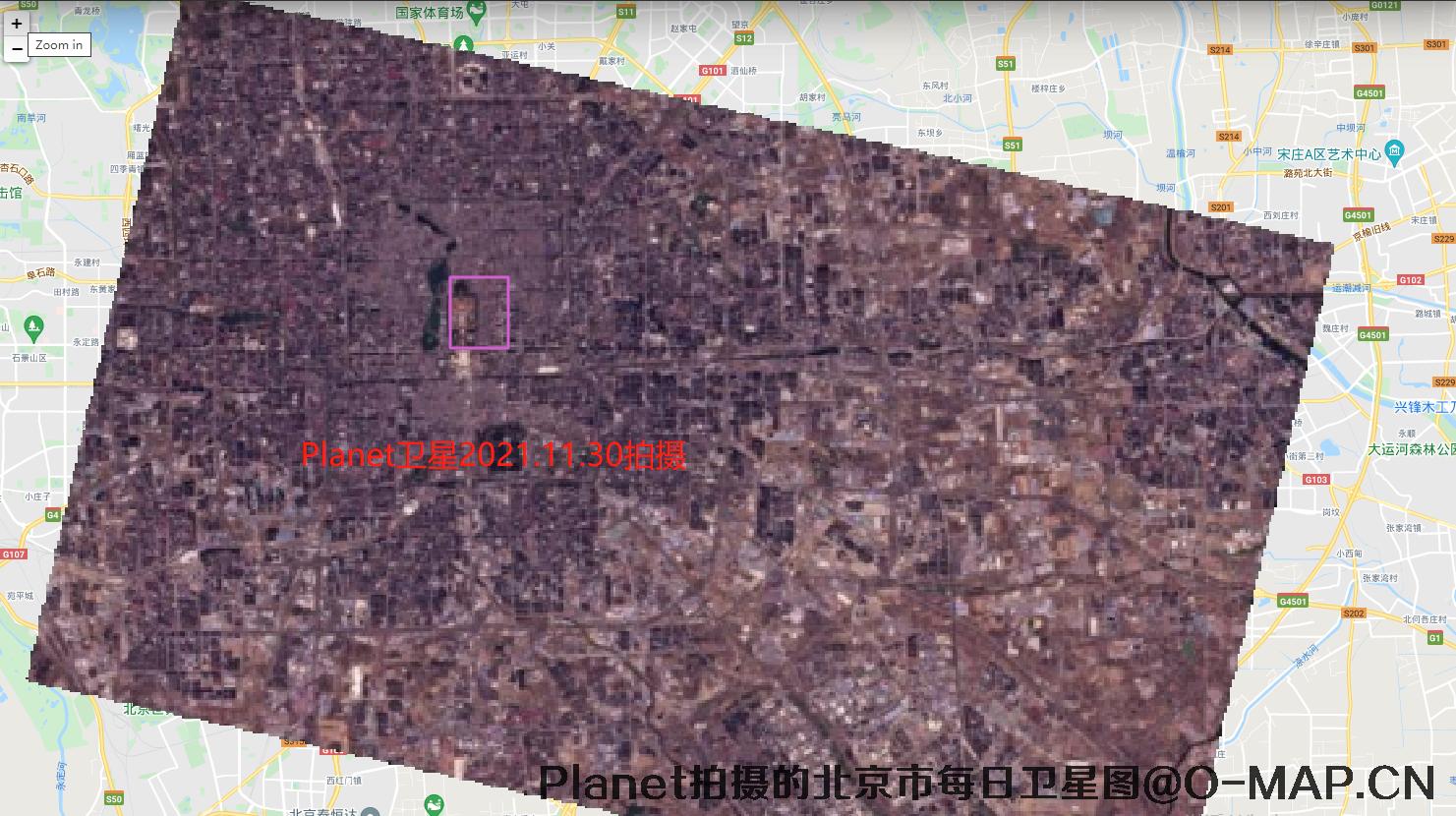 Planet卫星2021.11.30拍摄的北京市卫星图