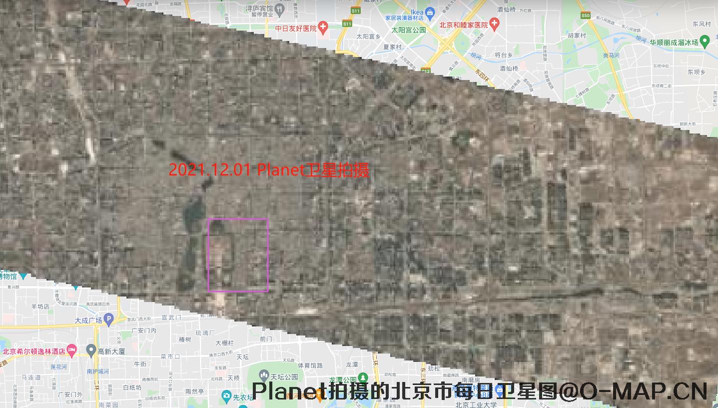Planet卫星2021.12.01拍摄的北京市卫星图
