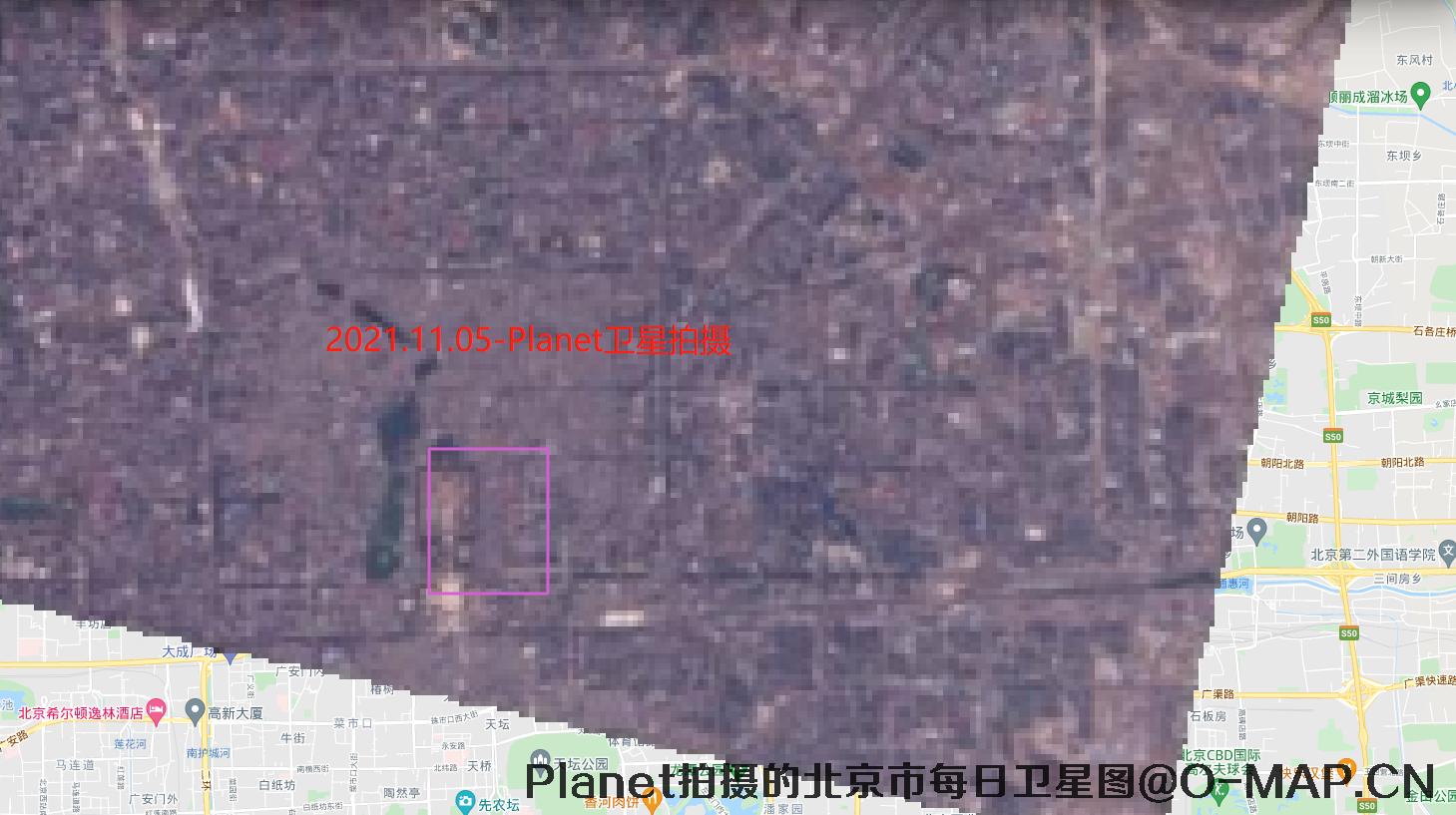 Planet卫星2021.12.05拍摄的北京市卫星图