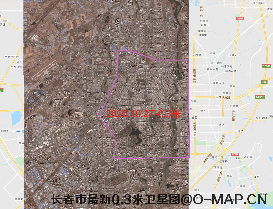 吉林省长春市最新0.3米WorldView3卫星