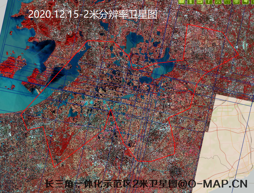 长三角一体化示范区最新2米卫星图查询结果