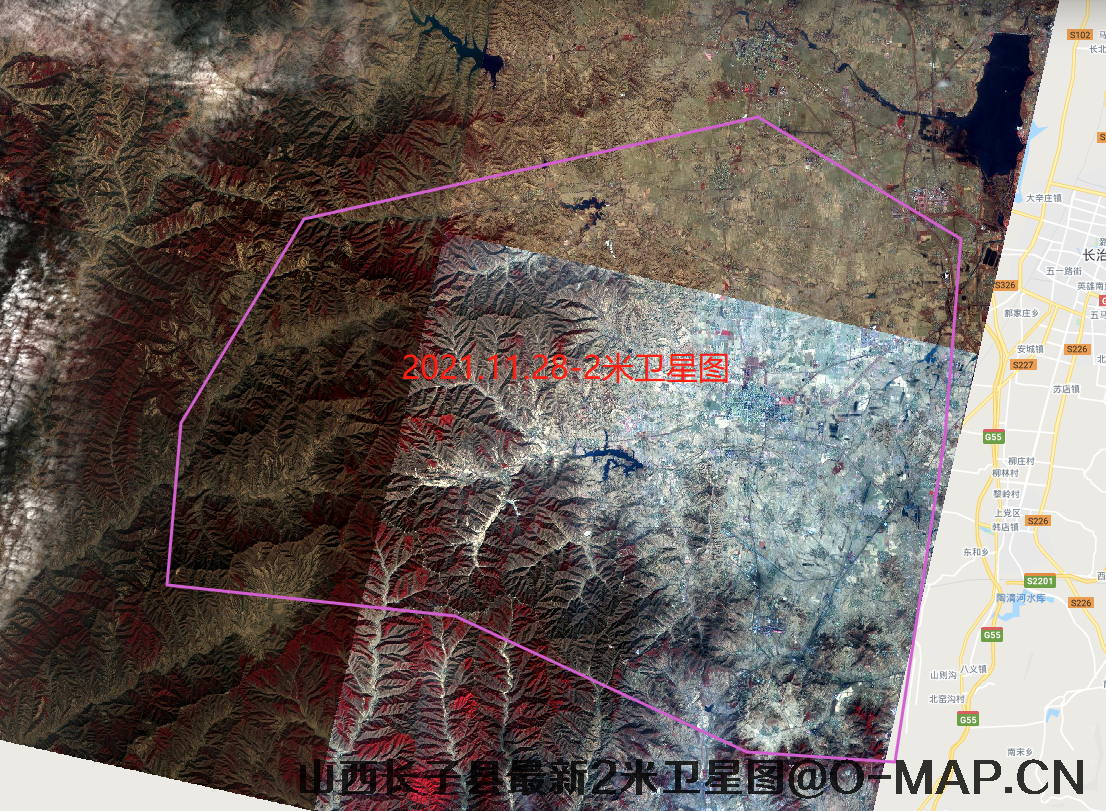 山西长子县最新2米卫星图