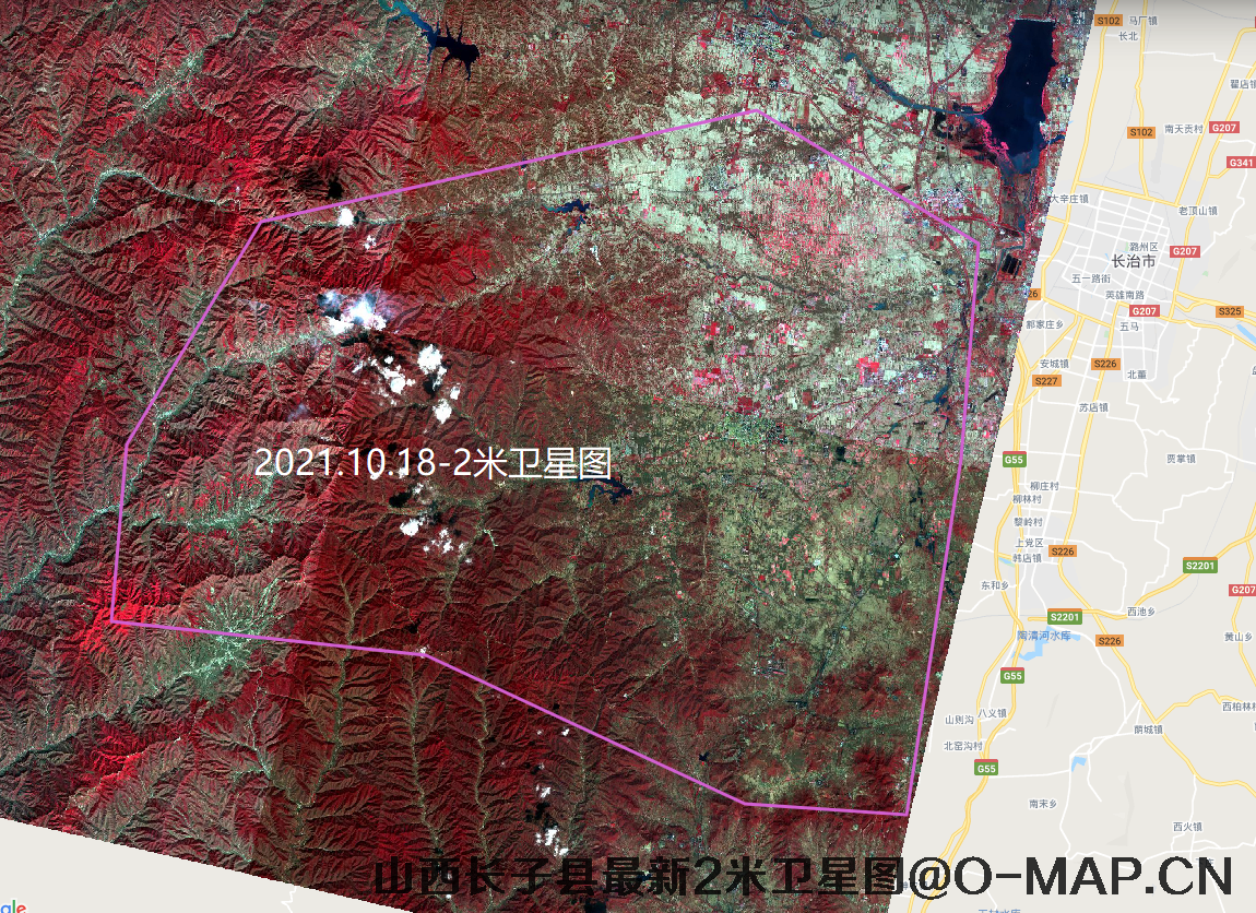 山西长子县最新2米卫星图