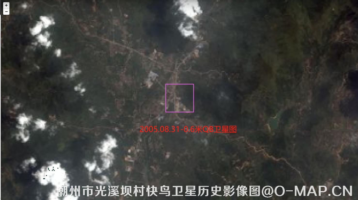 广东省潮州市光溪坝村2005年0.6米分辨率快鸟卫星影像图