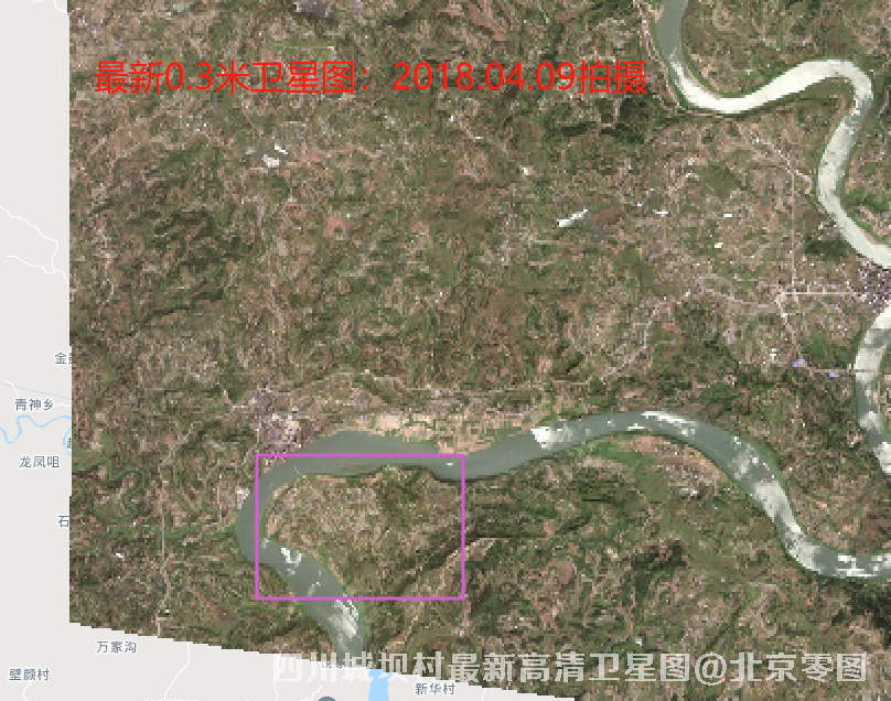 四川渠县城坝村最新高清卫星图