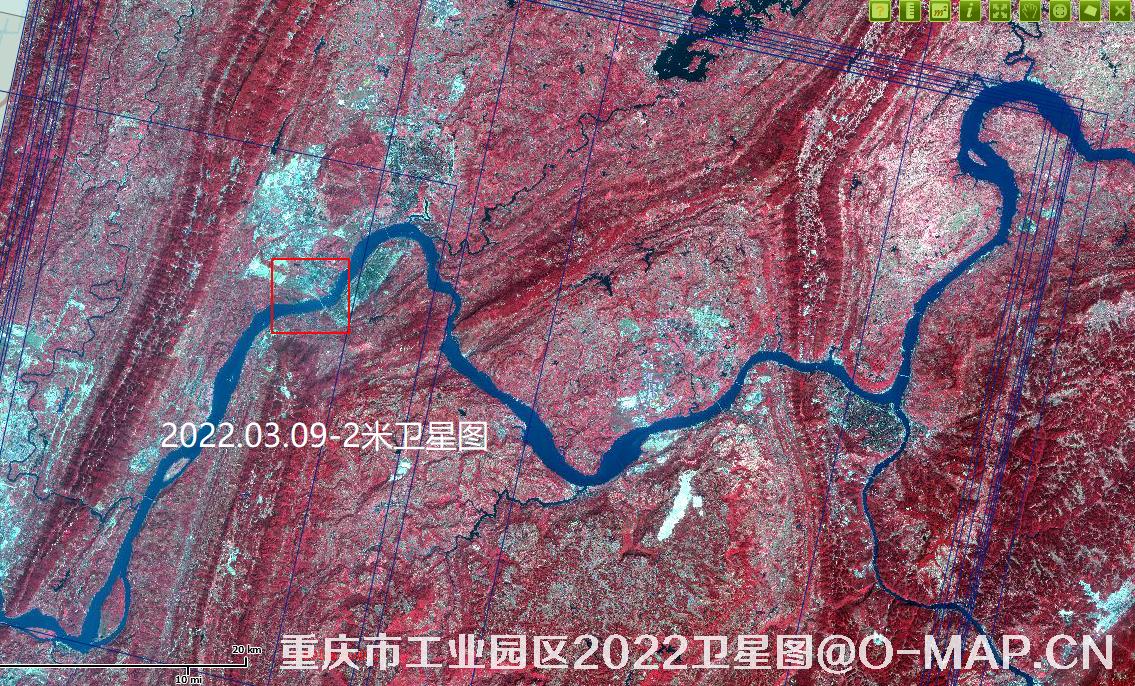 重庆市长寿区晏家街道工业园区2022年最新高分一号卫星图