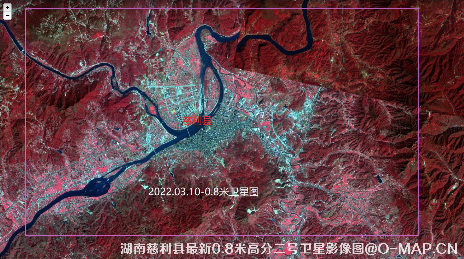 湖南省慈利县2022年最新0.8米高分二号卫星影像图