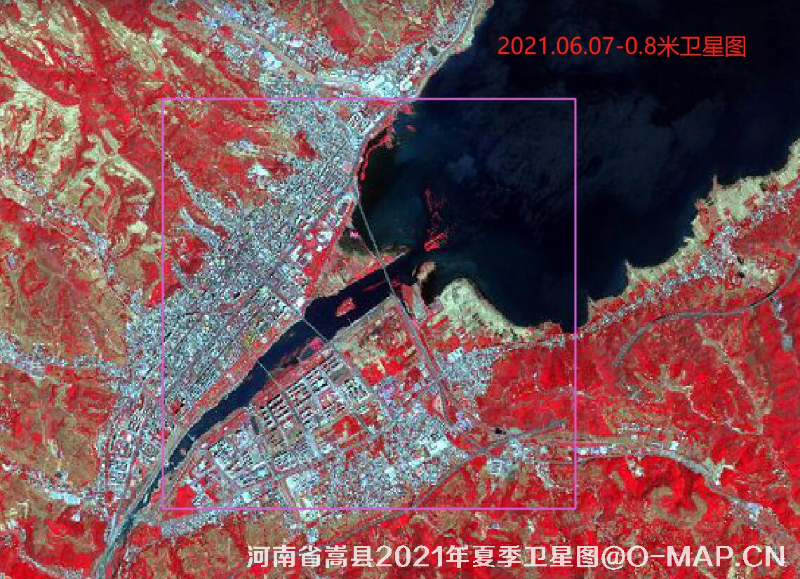河南省洛阳市嵩县2021年夏季高清卫星图
