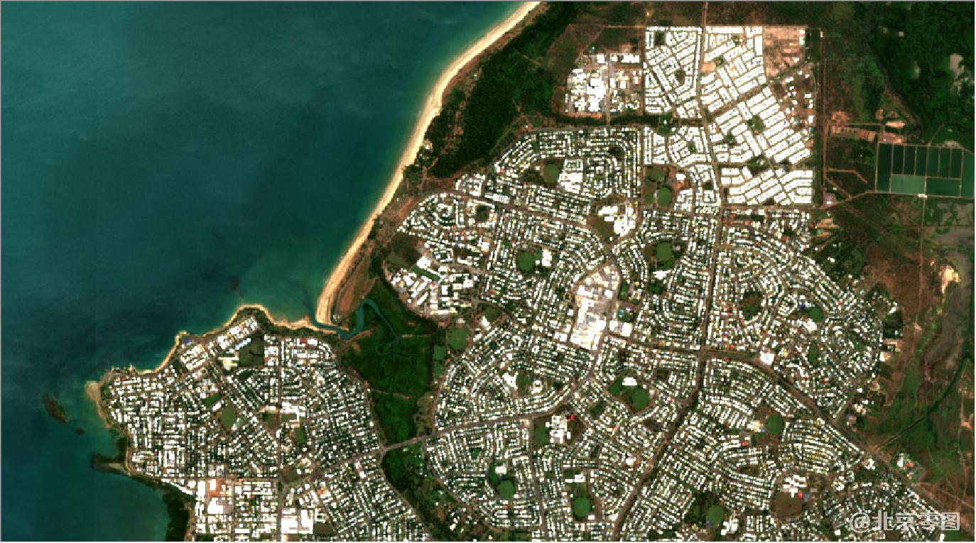 澳大利亚达尔文港2021年最新卫星图