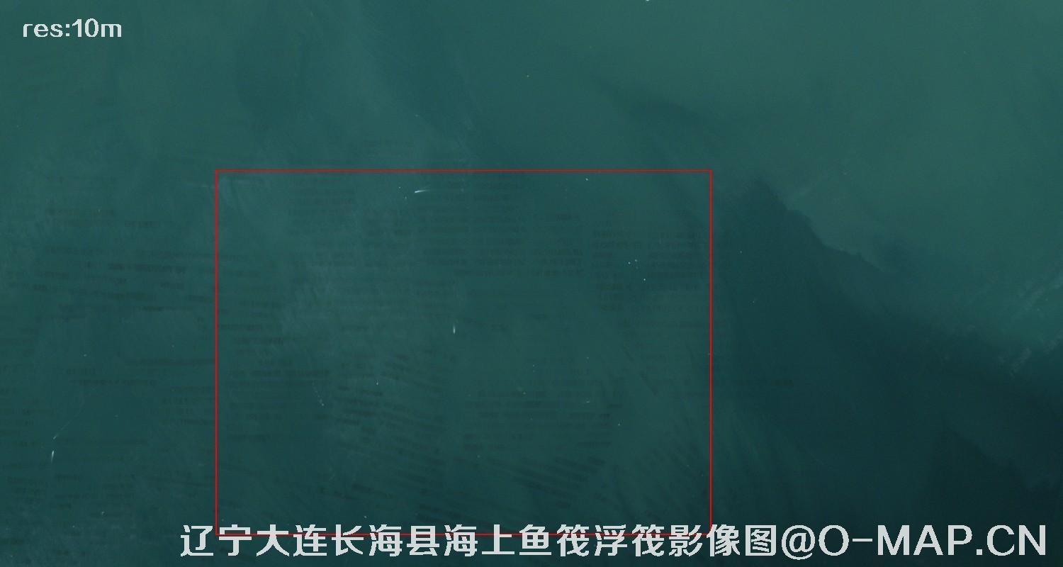 辽宁大连长海县海上鱼筏浮筏2022年4月份影像图