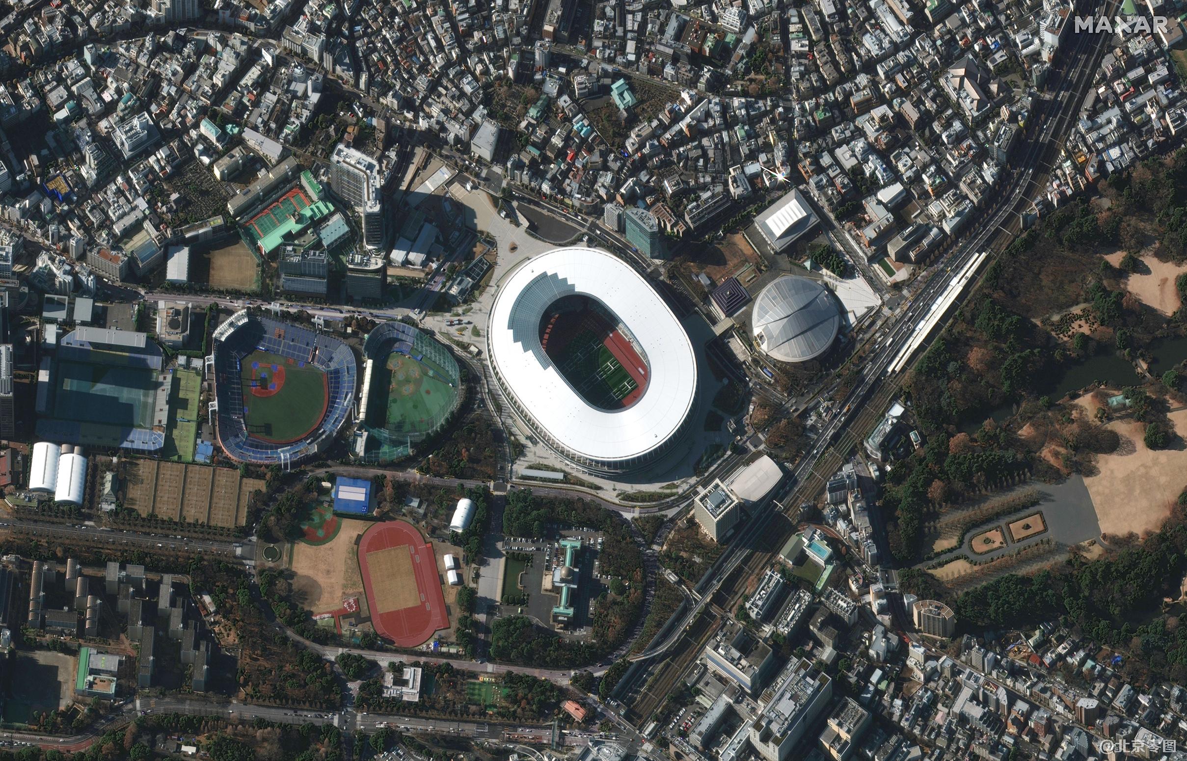 东京奥林匹克体育场卫星影像图