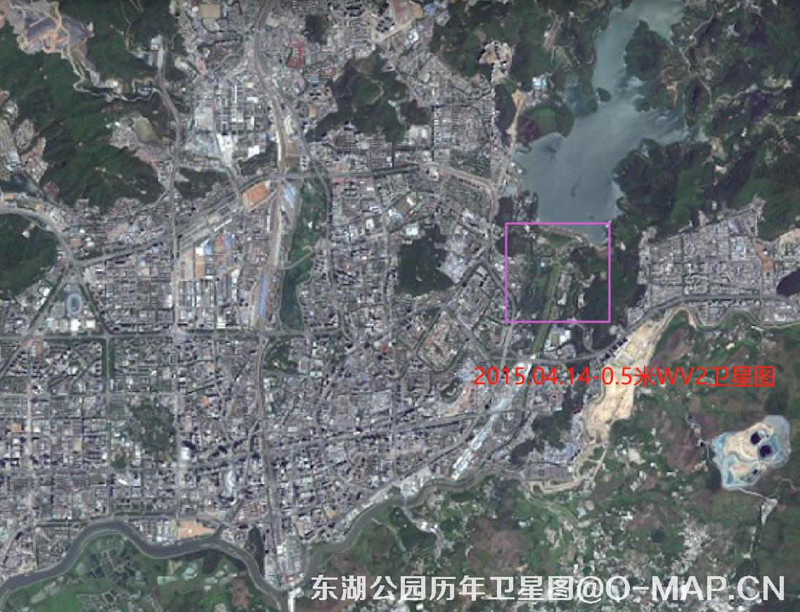 深圳东湖公园2015年WorldView2卫星图