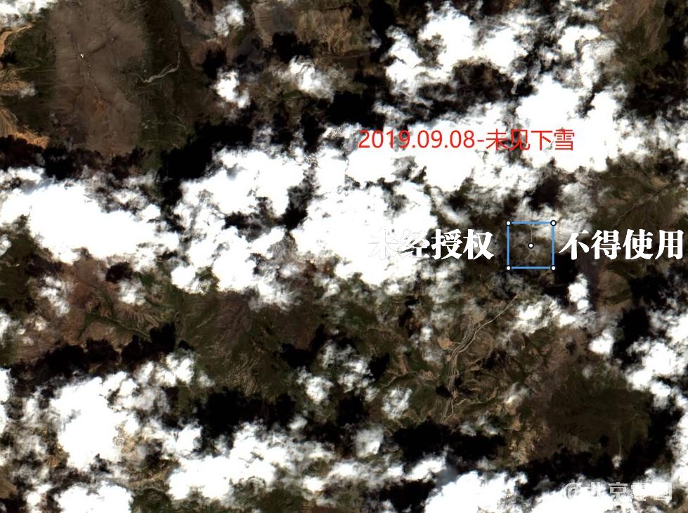 鄂拉山2019年初次降雪判定卫星影像图-未见降雪