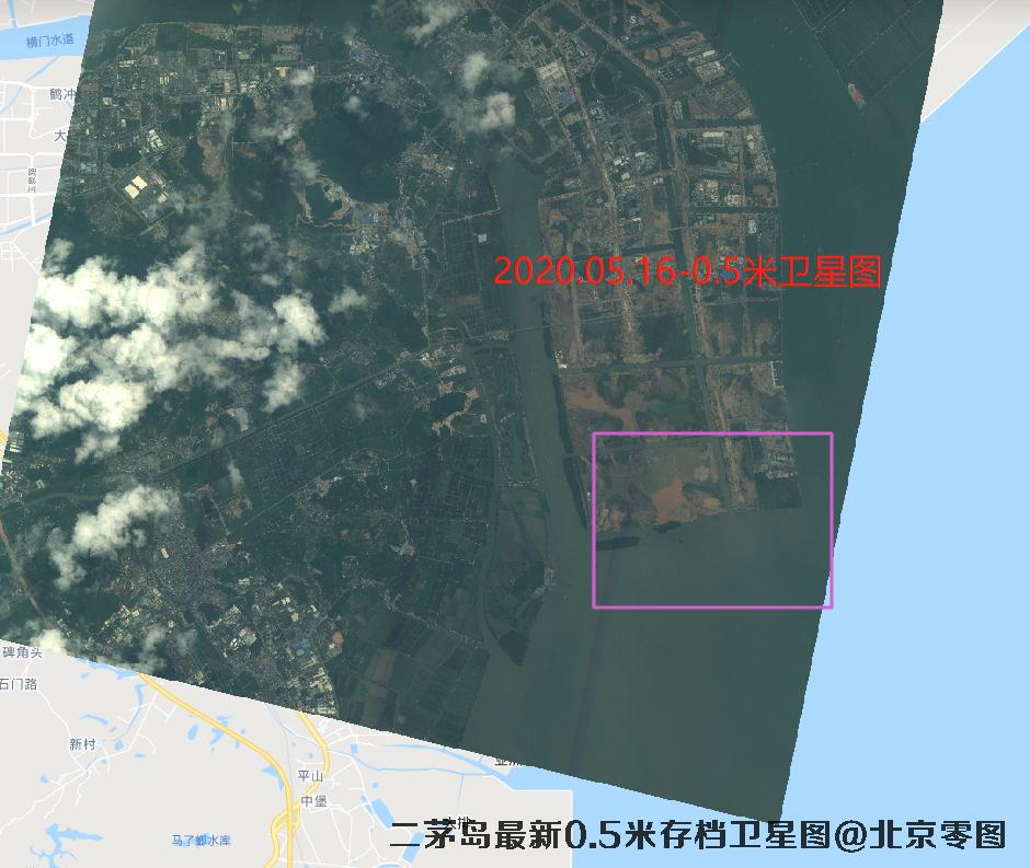 二茅岛最新0.5米存档卫星图