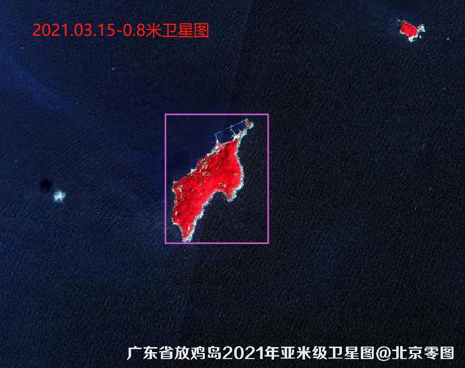 广东省放鸡岛2021年亚米级卫星图
