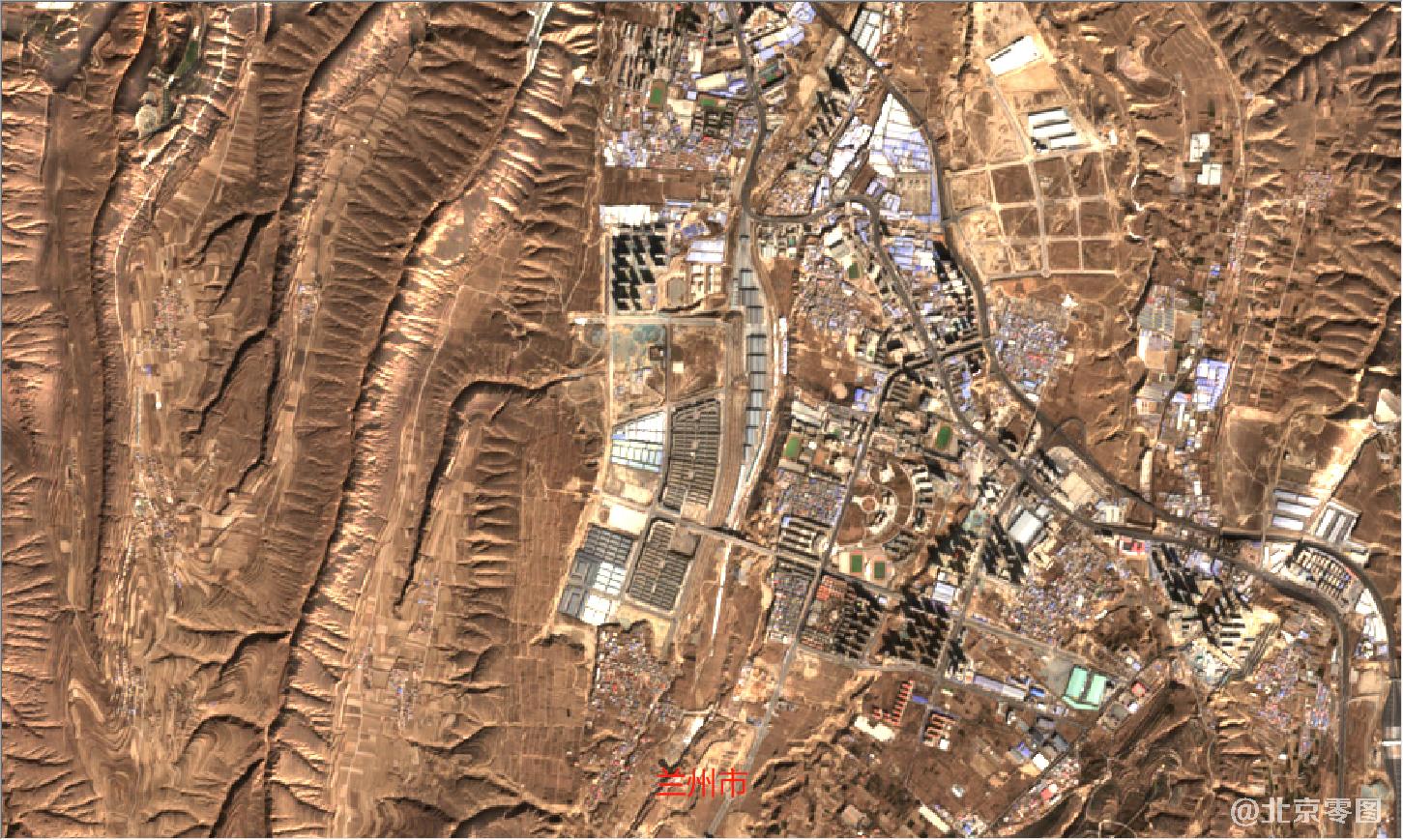 甘肃省2021年最新卫星图-兰州市