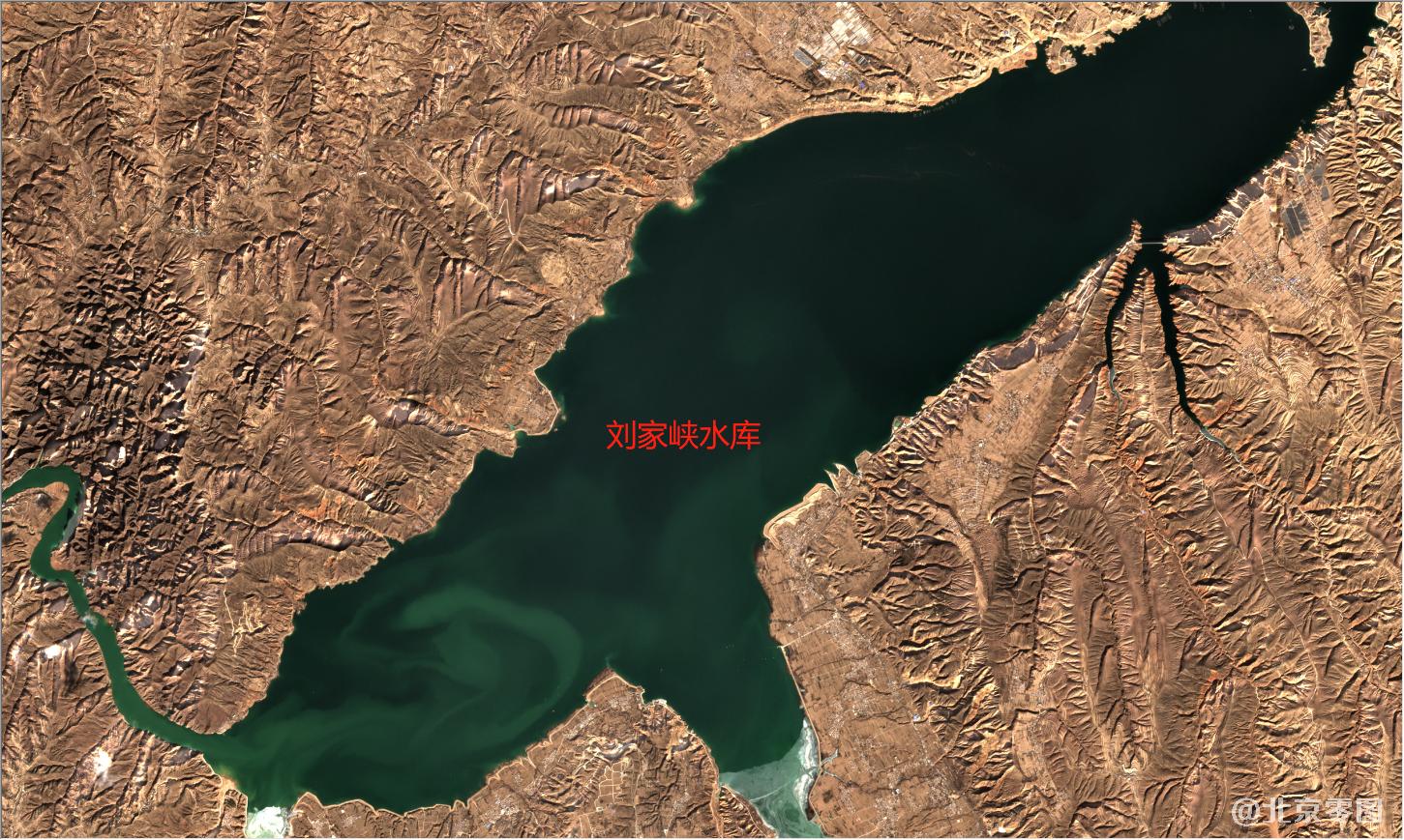 甘肃省2021年最新卫星图-刘家峡水库