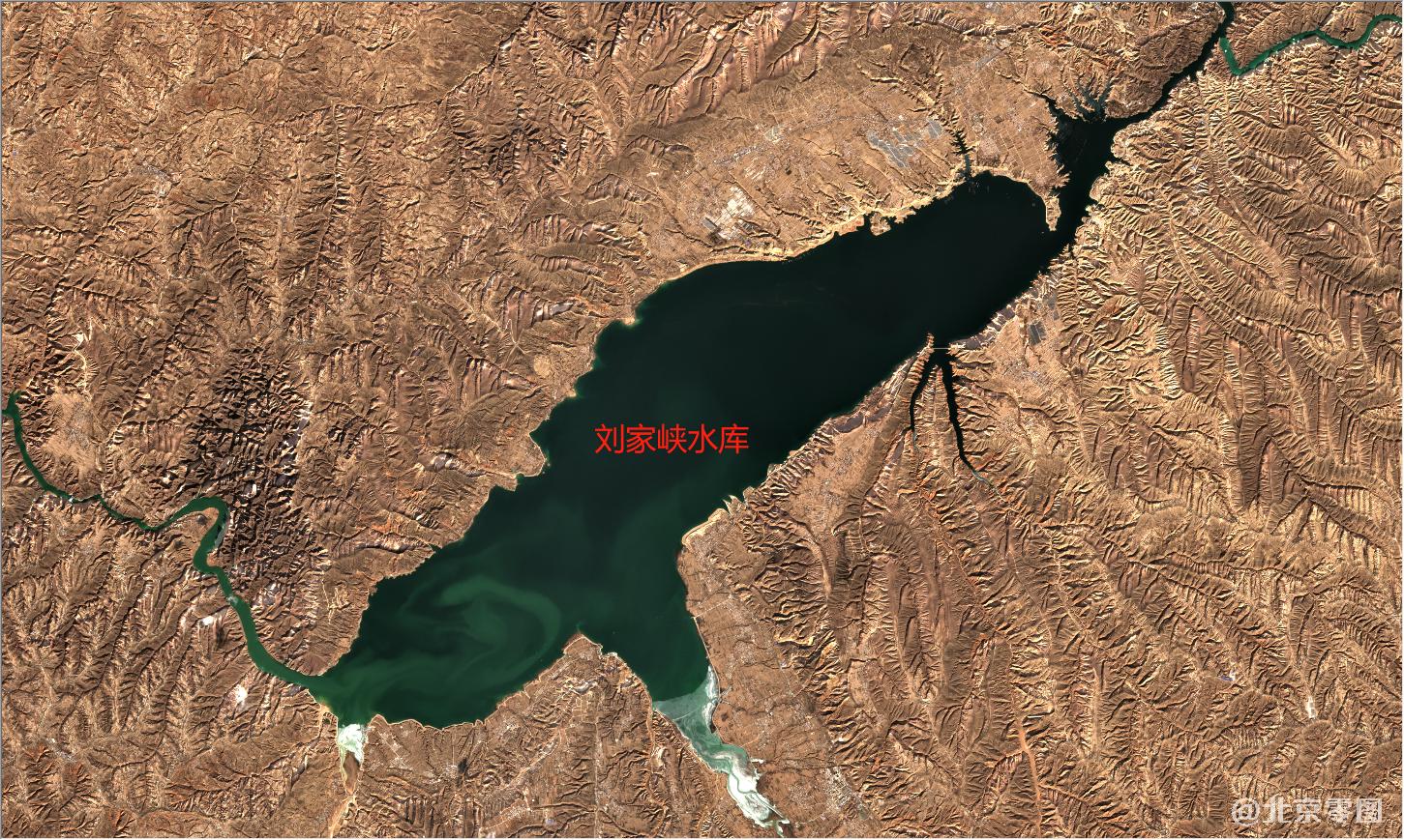 甘肃省2021年最新卫星图-刘家峡水库