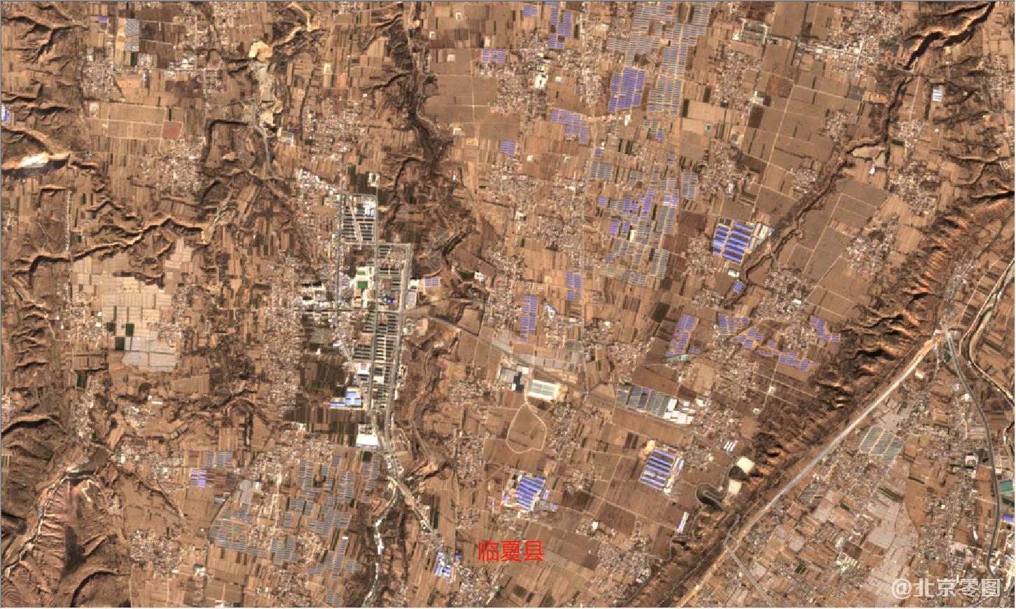 甘肃省2021年最新卫星图-临夏县