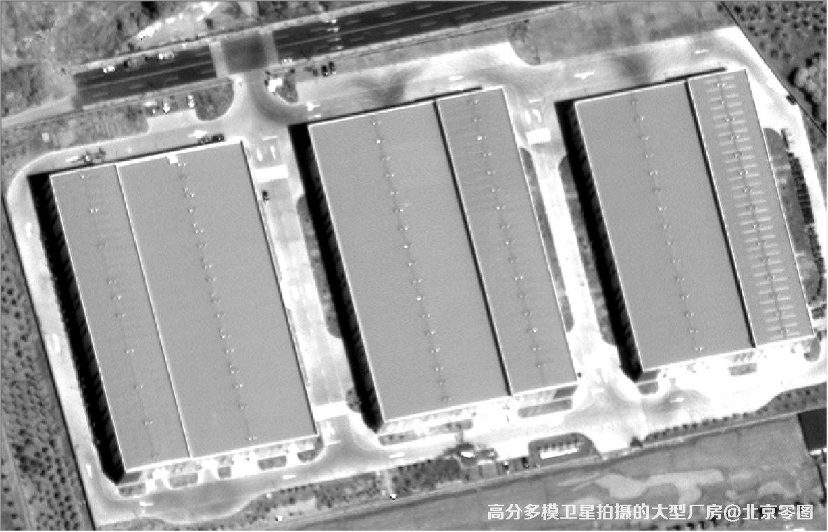 高分多模卫星拍摄的大型厂房