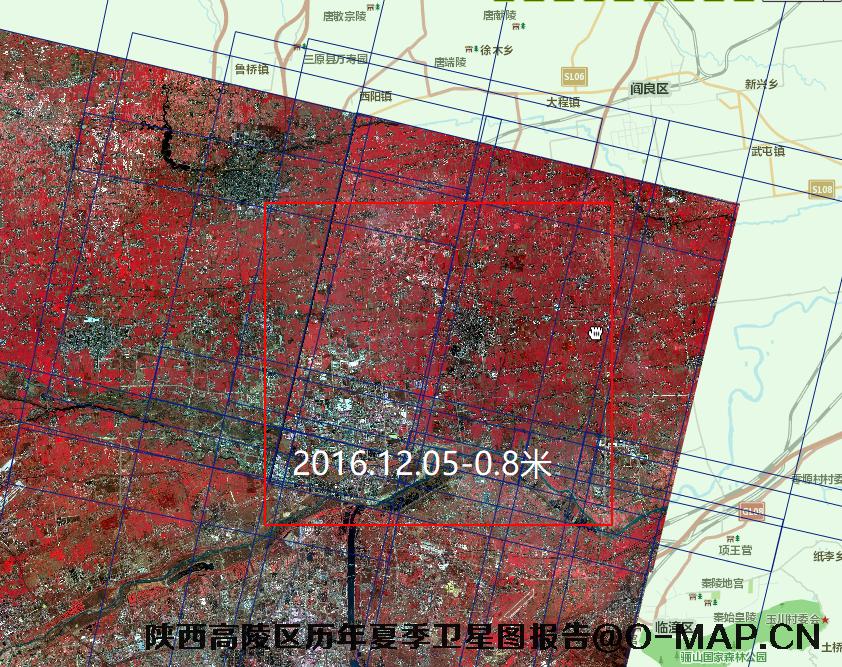  陕西省高陵区历年夏季卫星影像图查询结果