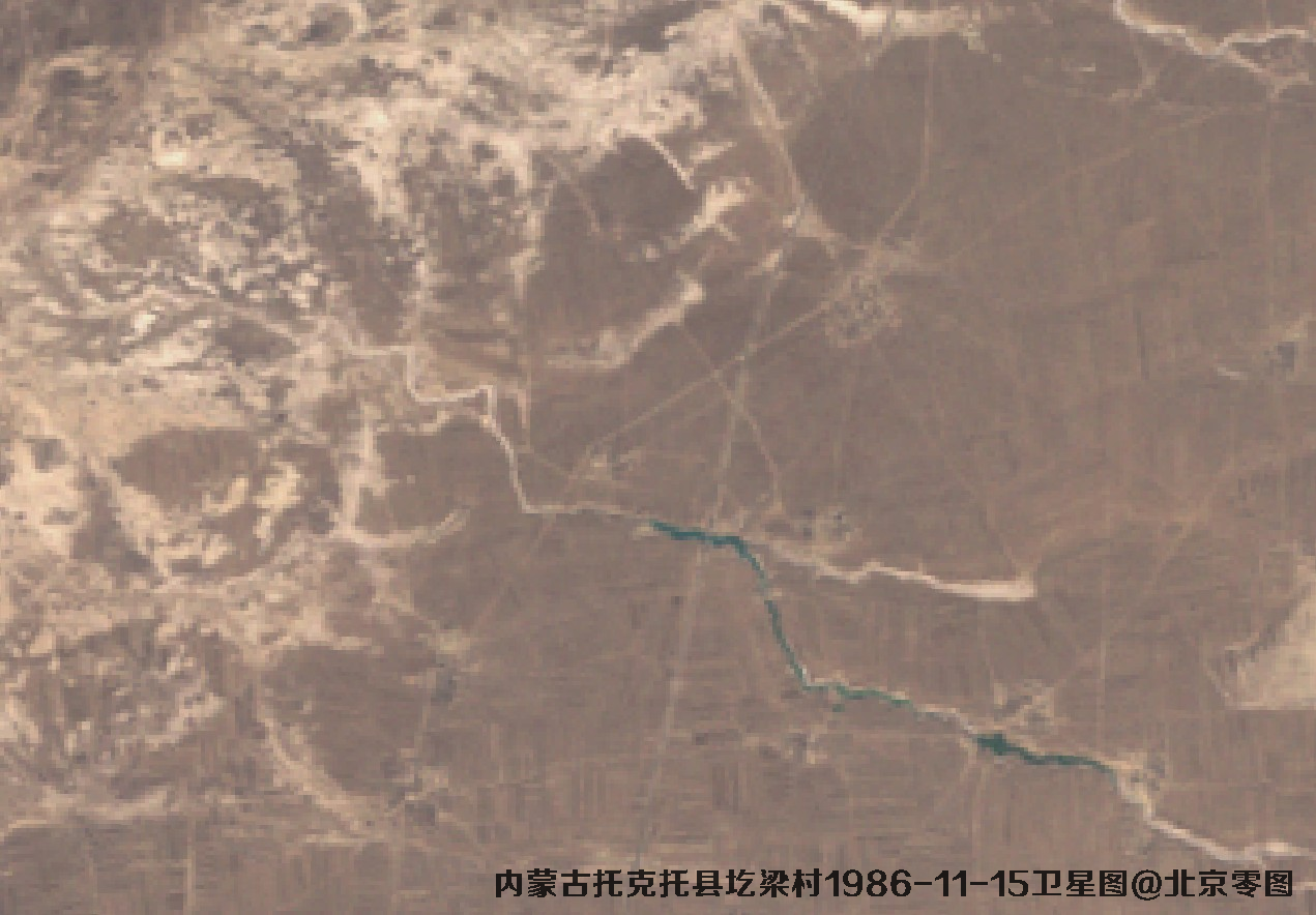 内蒙古托克托县圪梁村八十年代卫星图查询结果