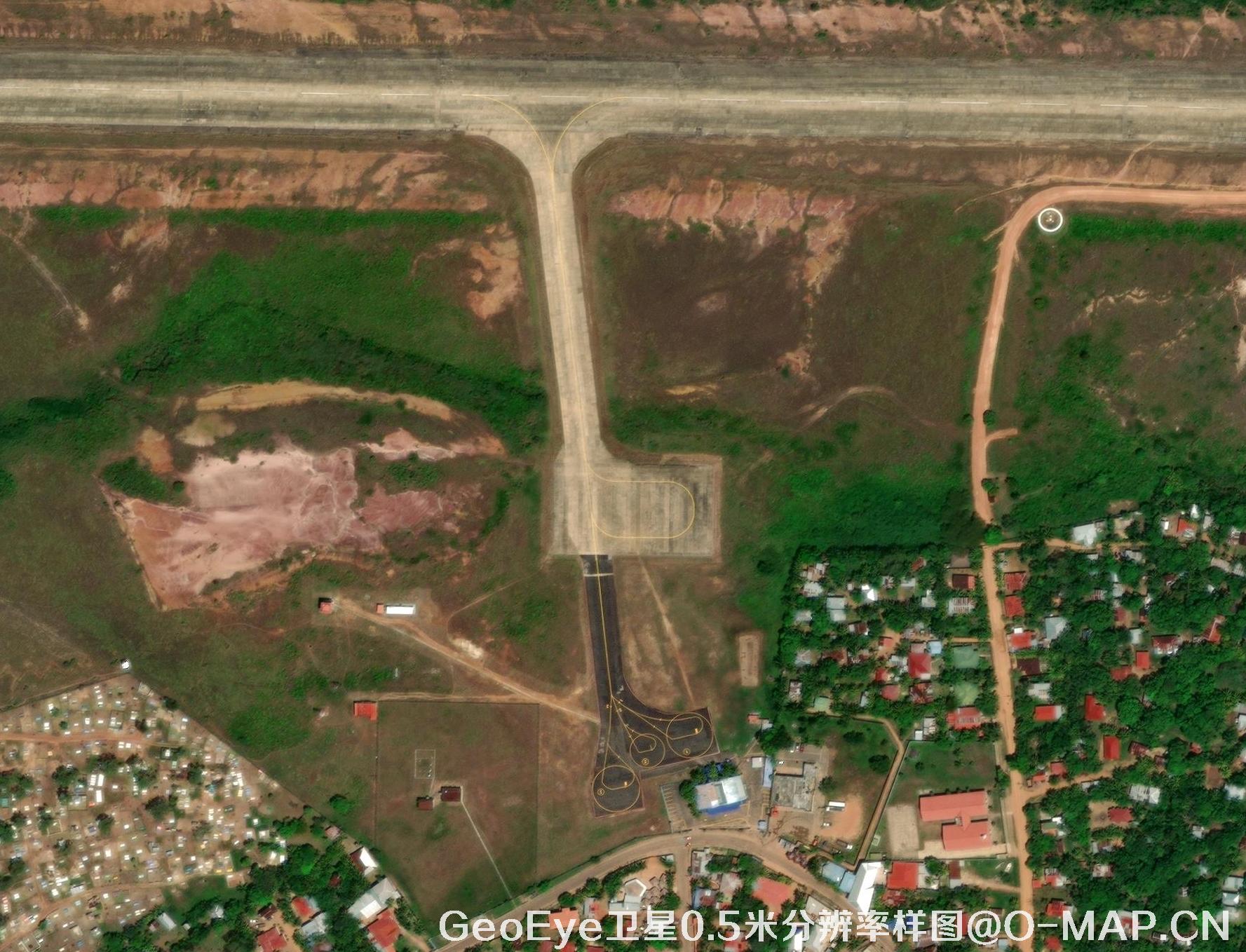 Maxar卫星公司的GeoEye卫星拍摄的0.5米卫星图-机场跑道